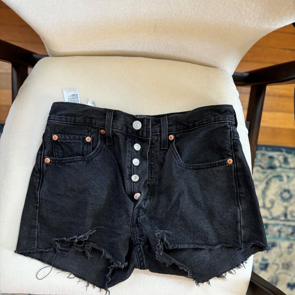 Levi's Women's 501 Original Denim Shorts - Lunar Black